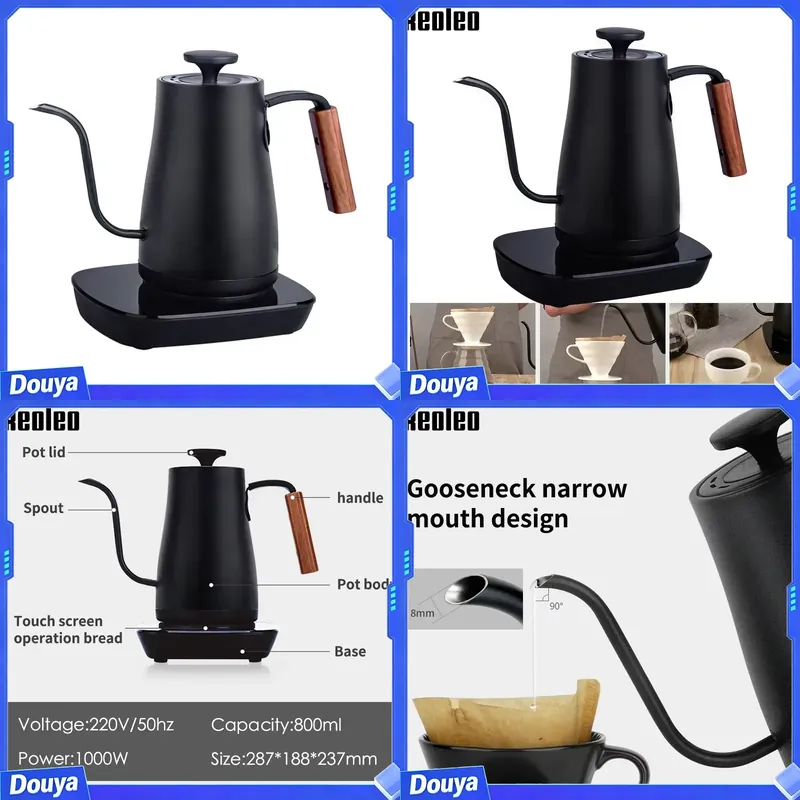 Electric Kettle Gooseneck - XEOLEO Coffee Kettle Gooseneck Kettle 800ml