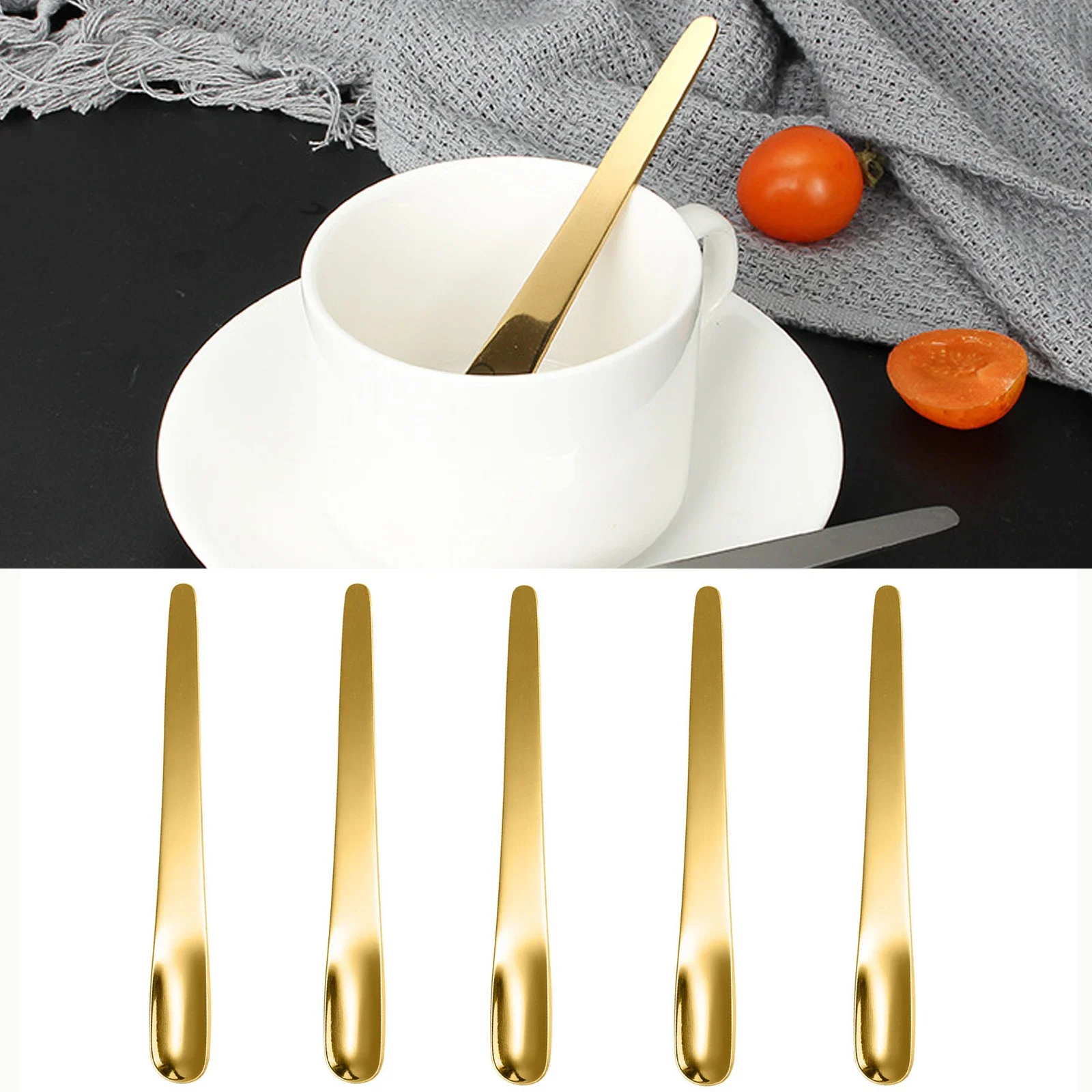 Kitchen Appliances Germany - 5PCS Coffee Spoon Stainless Steel Flat