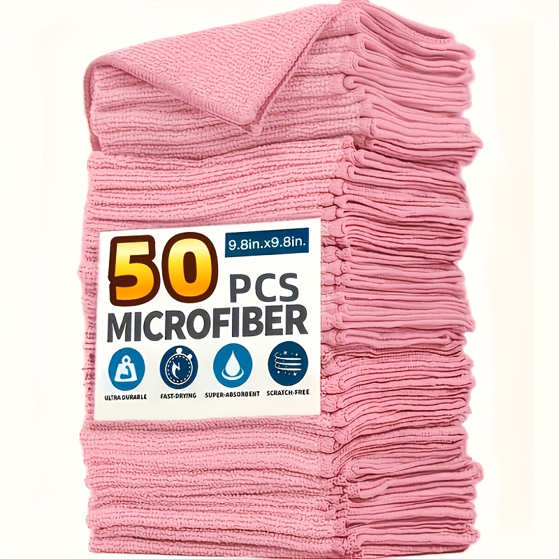 Kitchen Appliances For Home - 1-50Pcs Light Pink Microfiber Kitchen Towels