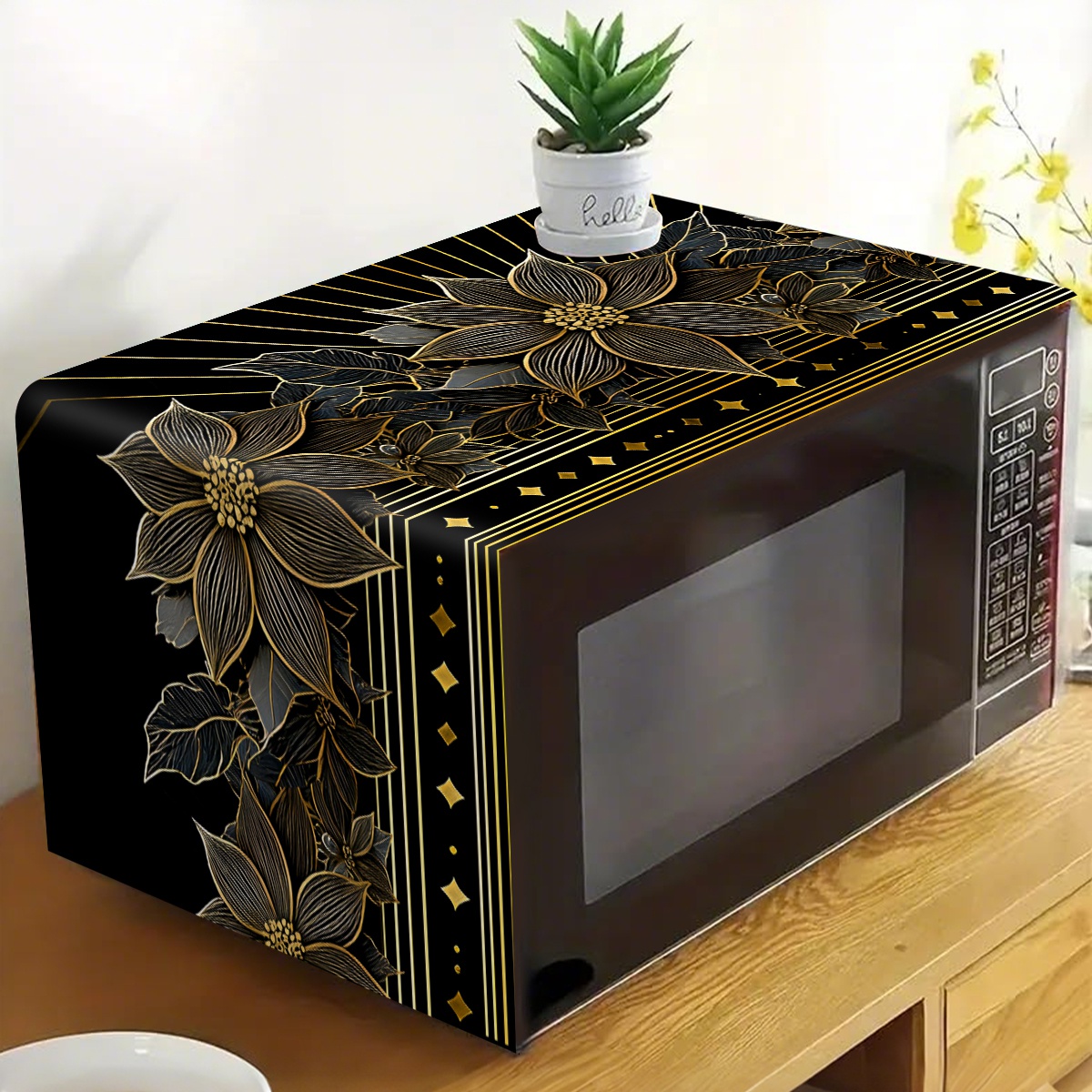 Luxury Black Gold Floral Micro - Kitchen Appliances Luxury review and price
