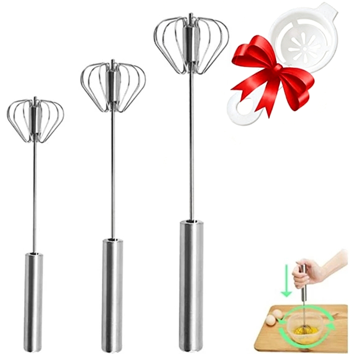 1/3pcs Stainless Steel Egg Bea - Kitchen Appliances Germany review and price
